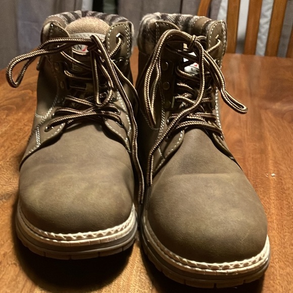 Anjou Femme flannel lined leather lace up boots size 6 - Picture 3 of 13